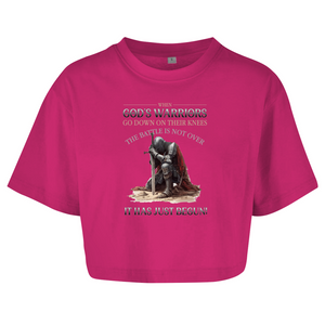 Damen Oversize Crop Top gods warriors