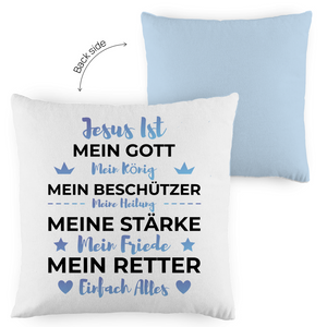 Kopfkissen zweifarbig jesus ist mein gott