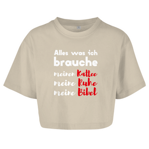 Damen Oversize Crop Top alles was ich brauche