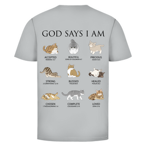 Herren T-Shirt god says i am accepted romans 15:7