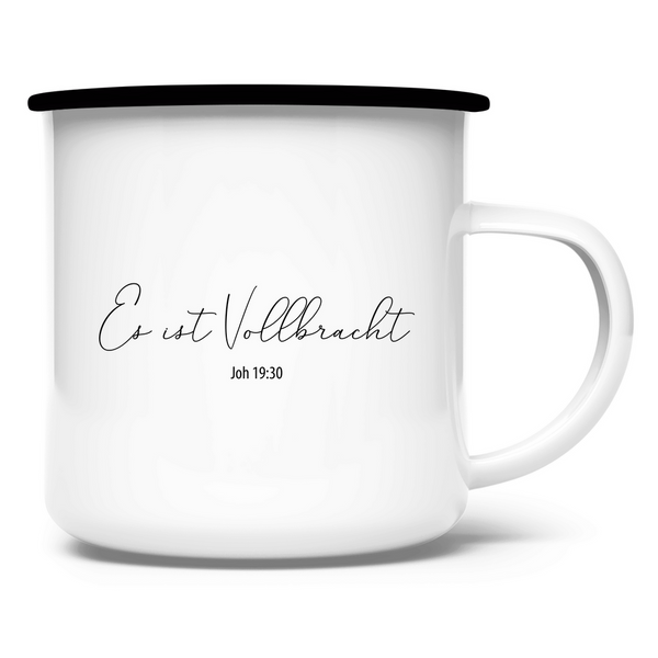 Emaille Tasse es ist vollbracht joh 19:30