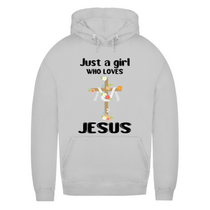 Damen Hoodie just a girl who loves jesus
