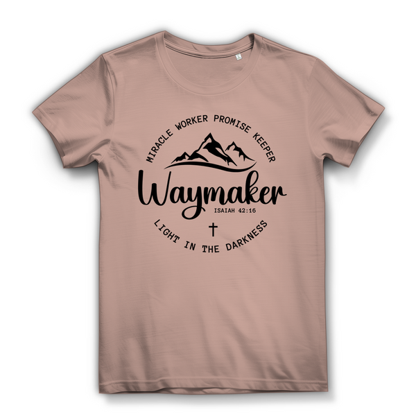 Damen Bio T-Shirt waymaker isaiah 42:16