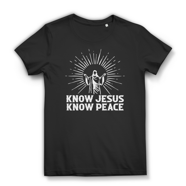 Damen Premium Bio T-Shirt know jesus know peace