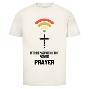 Herren T-Shirt enter the password for god
