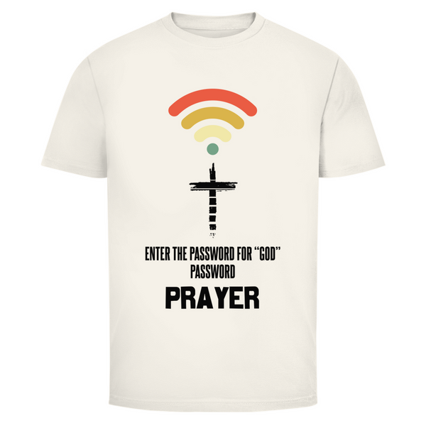 Herren T-Shirt enter the password for god