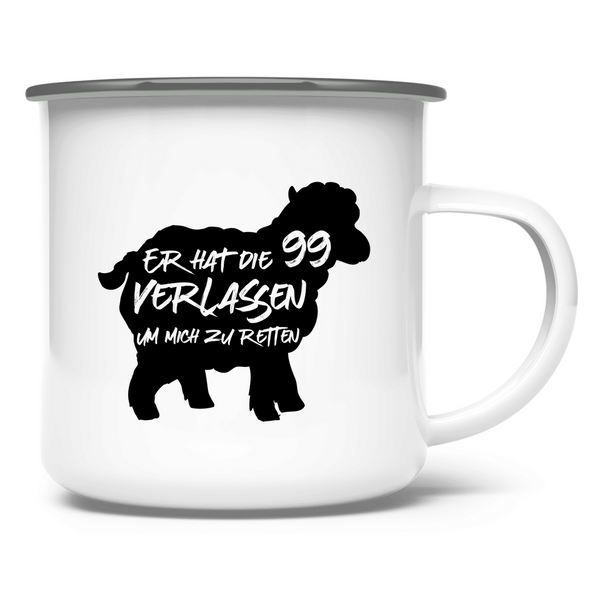 Emaille Tasse er hatte die 99 verlassen schaf