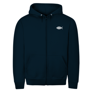 Zipper Hoodie fisch symbol ICHTHYS Jesus