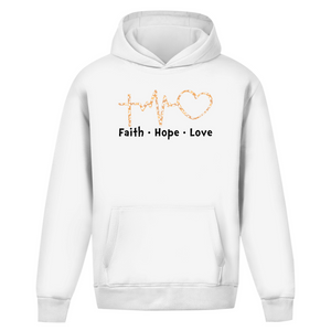 Oversize Hoodie Ohne Kordel faith hope love