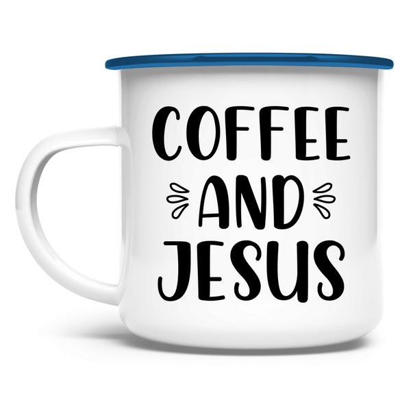 Emaille Tasse coffee and jesus