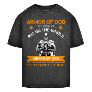 Oversize Washed T-Shirt armor of god ephesians 6:11