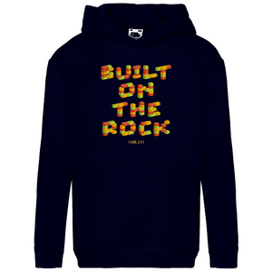 Kinder Hoodie built on the rock 1 cor. 3:11