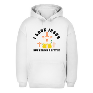 Unisex Oversize Hoodie i love jesus but i drink a little bier