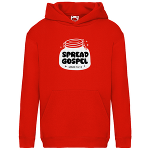 Kinder Hoodie spread gospel mark 16:15