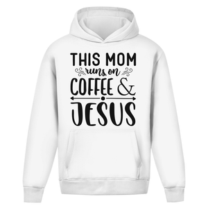 Oversize Hoodie Ohne Kordel this mom runs on coffee and jesus