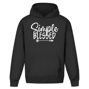Oversize Hoodie Ohne Kordel simple blessed