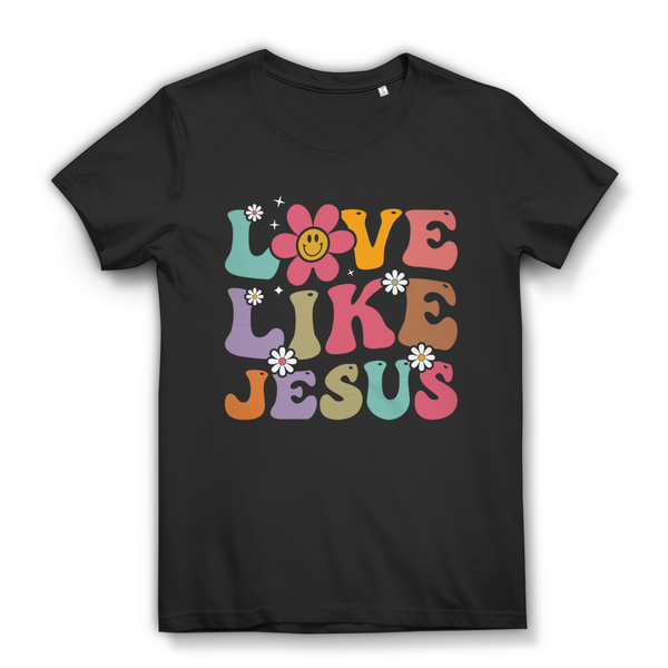 Damen Bio T-Shirt love like jesus retro