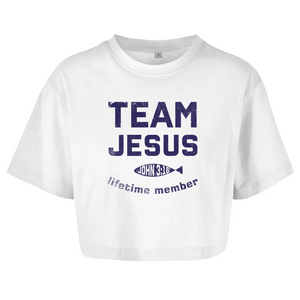 Damen Oversize Crop team jesus john 3:16