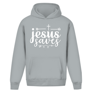 Oversize Hoodie Ohne Kordel jesus saves