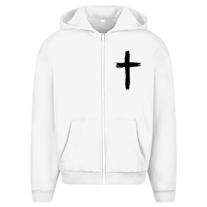 Oversize Zipper Hoodie kreuz