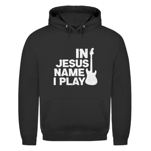 Herren Hoodie in jesus name i play guitarist
