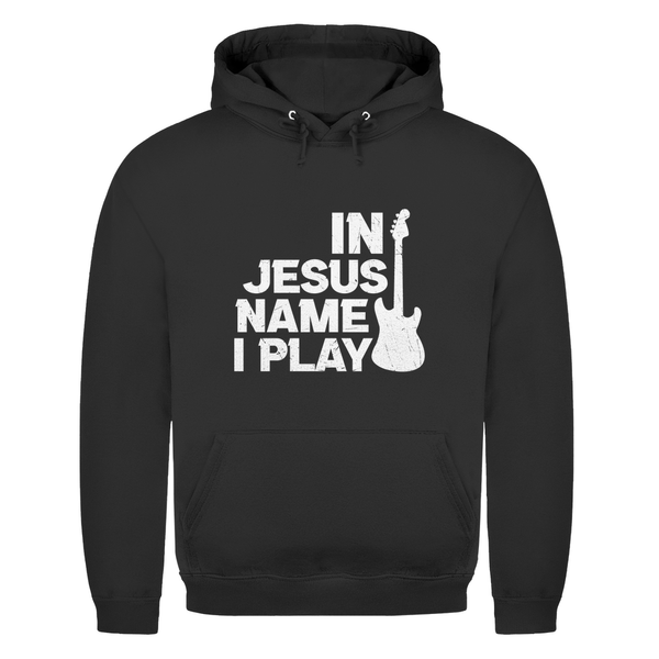 Herren Hoodie in jesus name i play guitarist