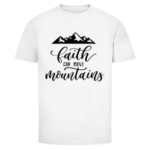 Herren T-Shirt faith can move mountains