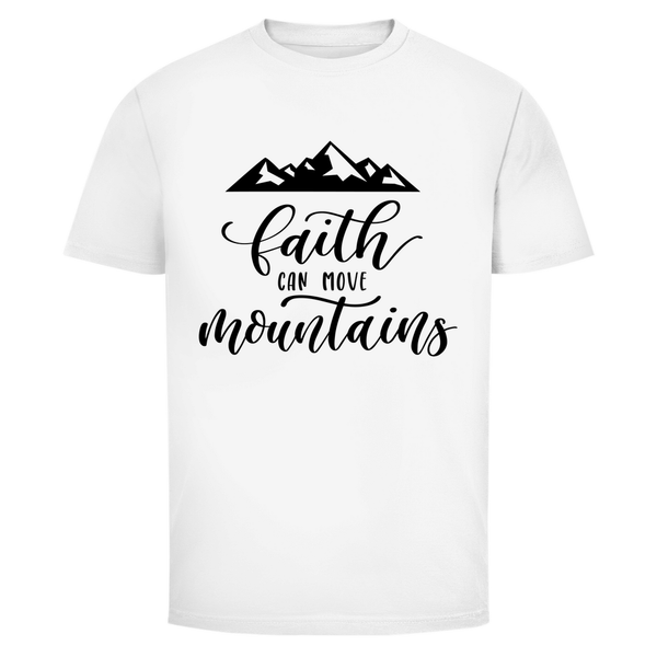 Herren T-Shirt faith can move mountains