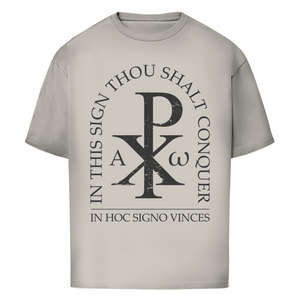 Oversize T-Shirt in hoc signo vinces Christogramm