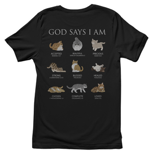 Damen T-Shirt god says i am accepted romans 15:7