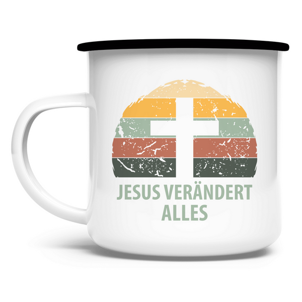 Emaille Tasse jesus verändert alles