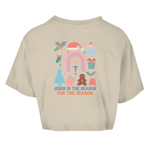 Damen Oversize Crop Top jesus is the reason for the season