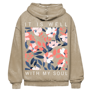 Oversize Washed Hoodie it is well with my soul