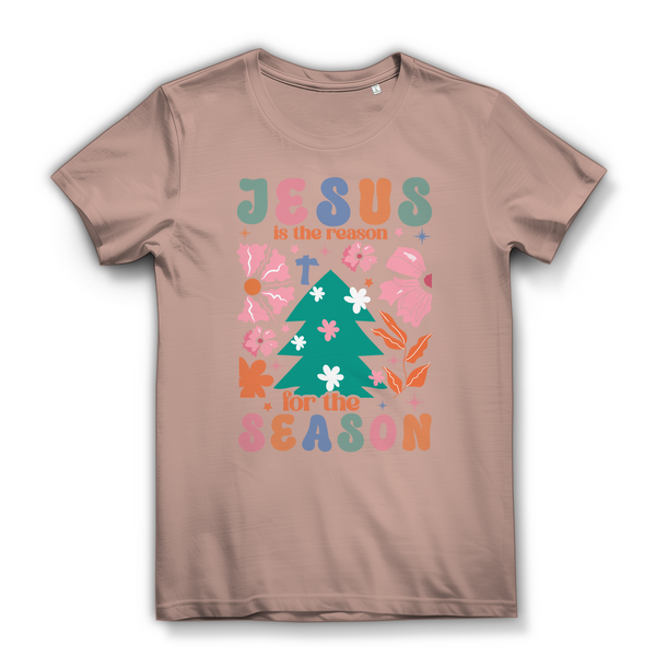 Damen Bio T-Shirt jesus is reason for the season