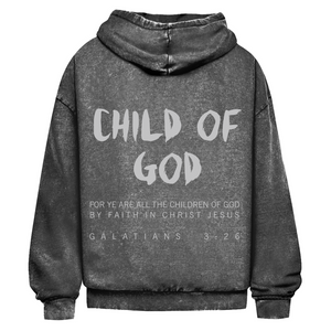 Oversize Washed Hoodie child of god galatians 3:26