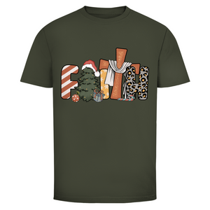 Herren T-Shirt faith weihnachtsmotiv