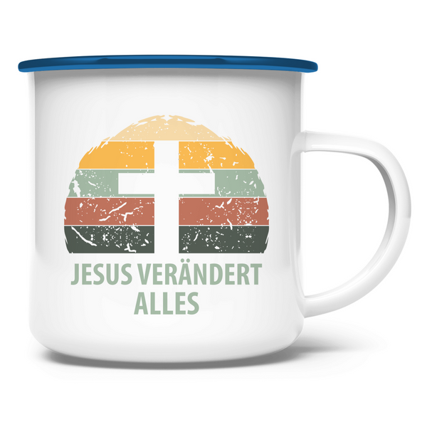 Emaille Tasse jesus verändert alles