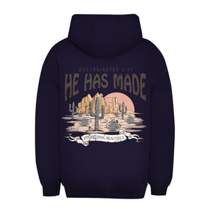 Unisex Oversize Hoodie everything beautiful ecclesiastes 3:11