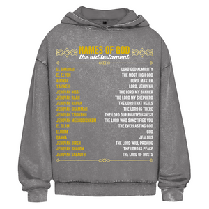 Oversize Washed Hoodie names of god
