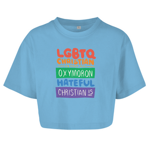 Damen Oversize Crop Top lgbtq christian