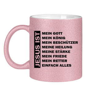 Glitzertasse jesus mein gott