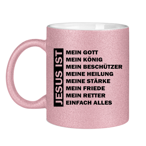 Glitzertasse jesus mein gott