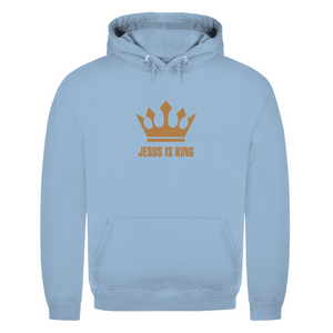 Herren Hoodie jesus is king krone