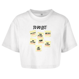 Damen Oversize Crop Top to do list