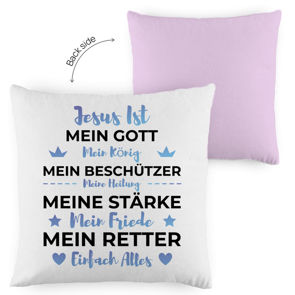 Kopfkissen zweifarbig jesus ist mein gott