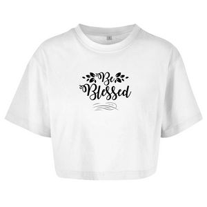 Damen Oversize Crop Top hug your haters matthew 5:44