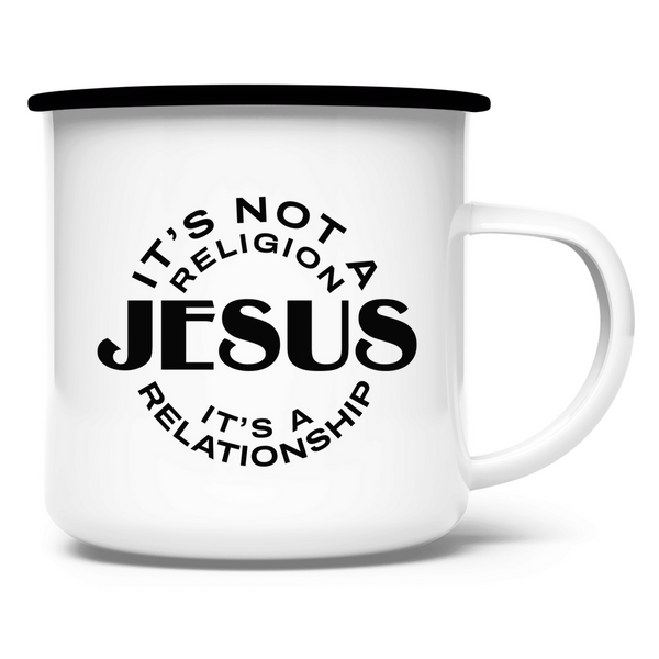 Emaille Tasse jesus its a relationship