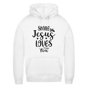 Damen Hoodie smile jesus loves you