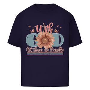 Oversize T-Shirt with god all things are possible