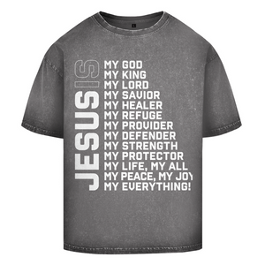 Oversize Washed T-Shirt jesus is my god